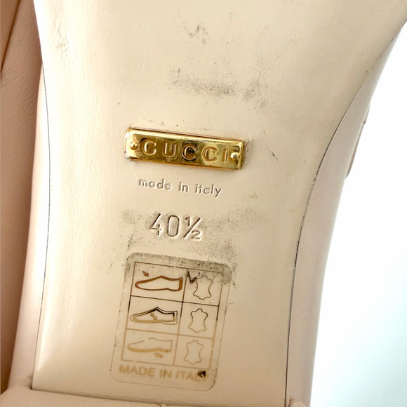 GUCCI || Houdan Blush Leather Horsebit Loafer Pumps Block Heel EU 40.5 - Picture 15 of 16